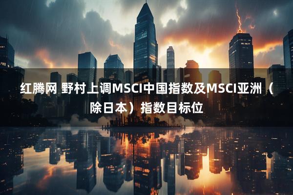 红腾网 野村上调MSCI中国指数及MSCI亚洲（除日本）指数目标位